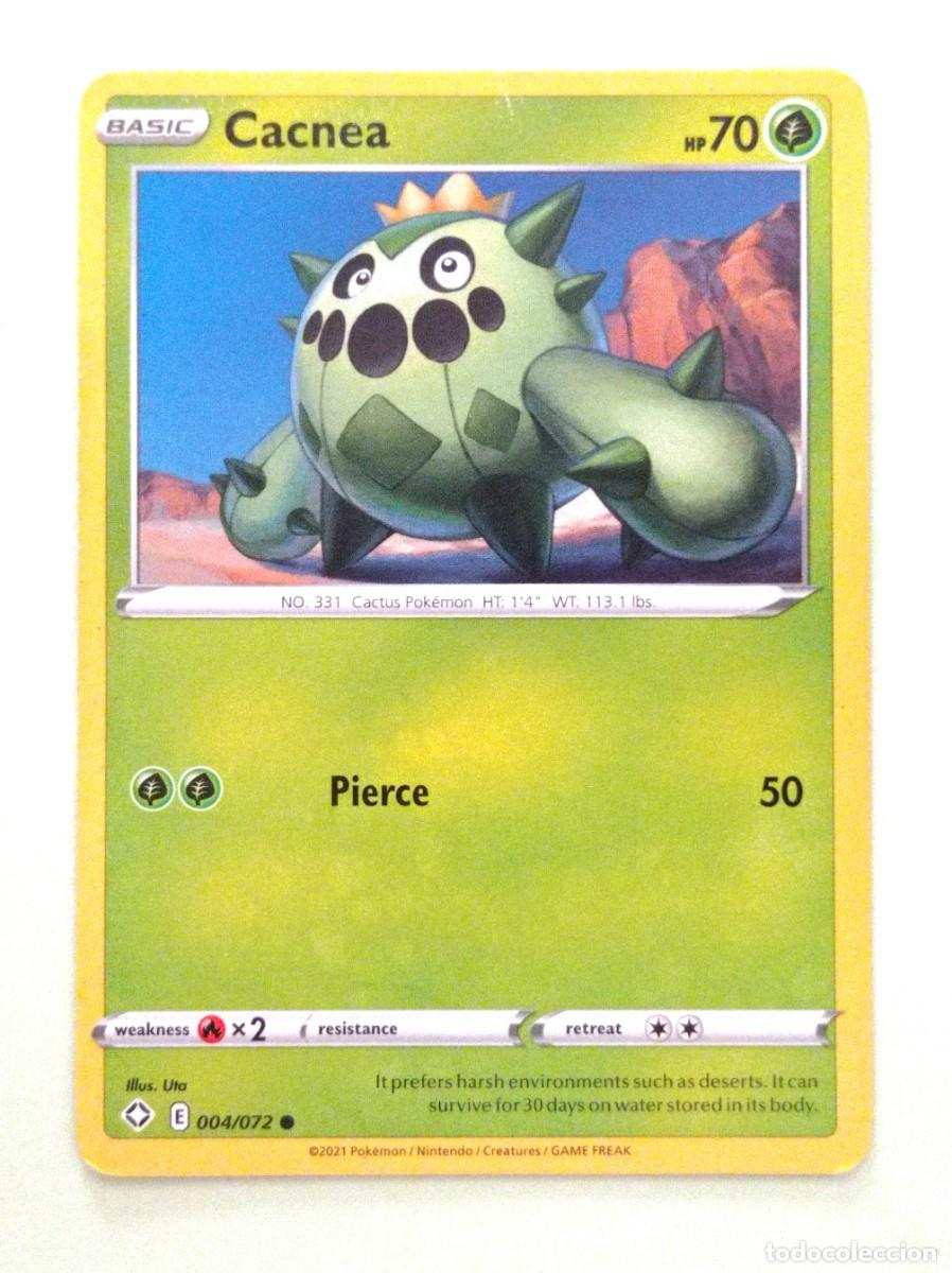 Trading cards: CARTA POK&Eacute;MON BASIC CACNEA (INGL&Eacute;S) (004/072) (2021) - Foto 1