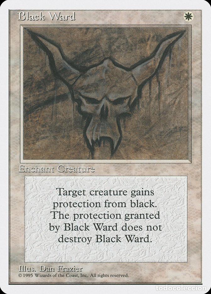 Trading Cards: Carta MTG-Black Ward-Quarta Edizione-N.008-EN-LP-Uncommon - Magic the Gathering
