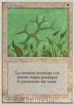 Trading Cards: Carta MTG-Sigillo Verde-Foreign White Bordered-N.020-ITA-EX-Uncommon - Magic the Gathering