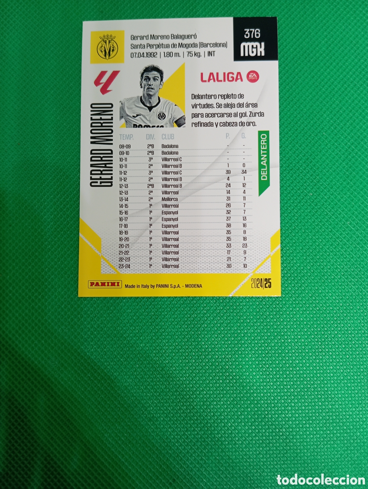 Trading cards: 376 Gerard Moreno / Megacracks 2024 - Foto 2