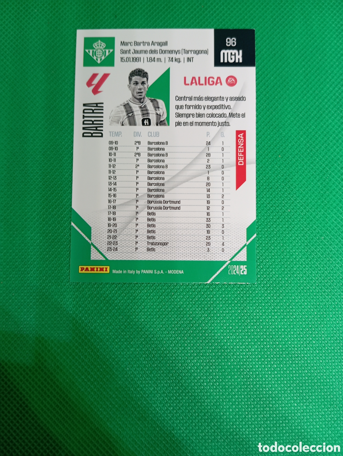 Trading cards: 96 Bartra / Megacracks 2024 - Foto 2