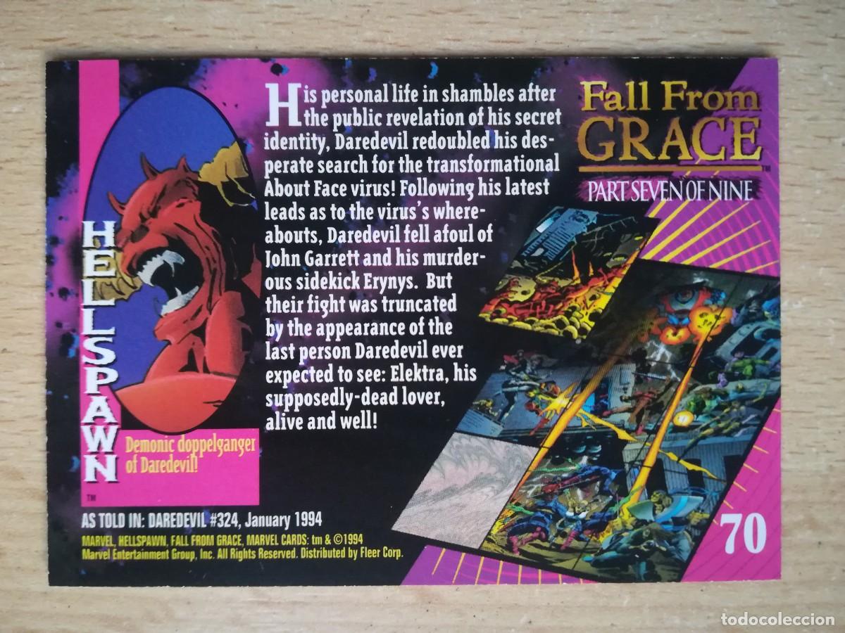 Trading cards: Marvel Universe 1994 N&ordm; 70. Fall from Grace (7 de 9) Hellspawn. - Foto 2