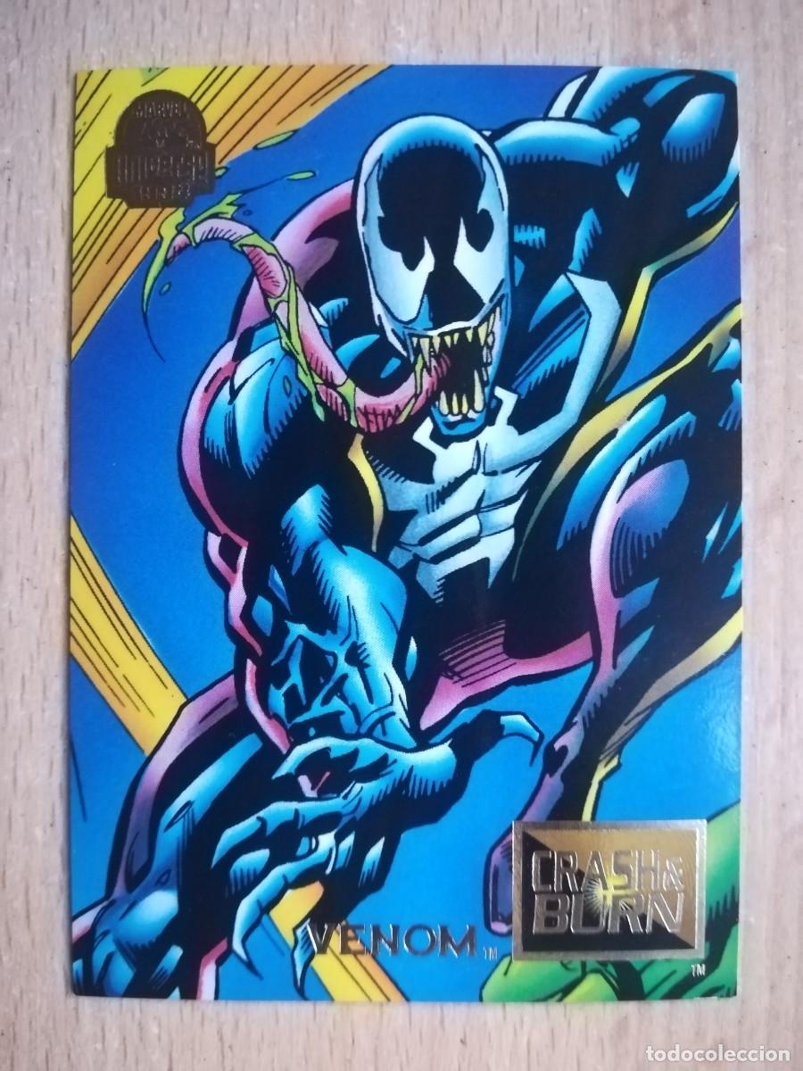 Trading cards: Marvel Universe 1994 N&ordm; 77. Crash & Burn (5 de 9) Venom. - Foto 1