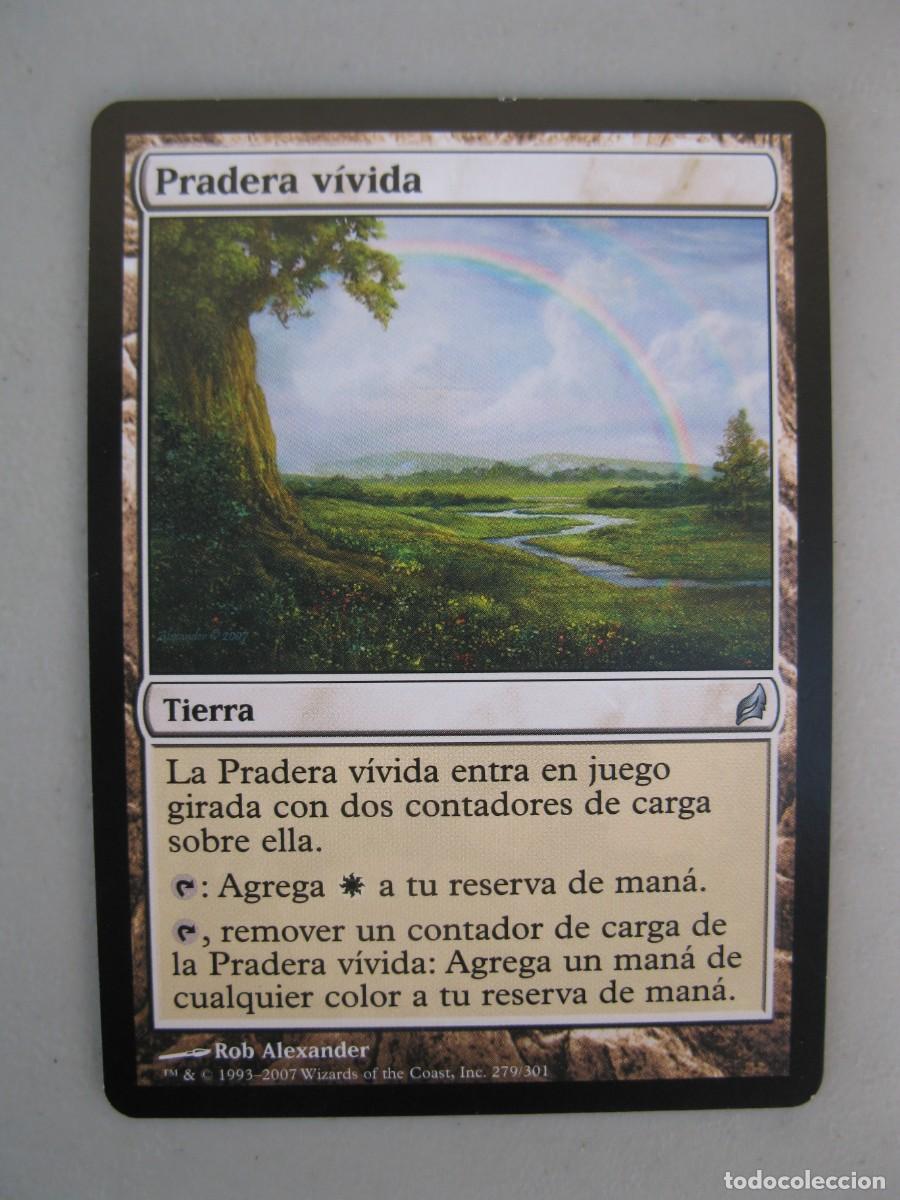 Trading cards: MAGIC THE GATHERING - DECKMASTER - PRADERA VIVIDA - TIERRA. - Foto 1