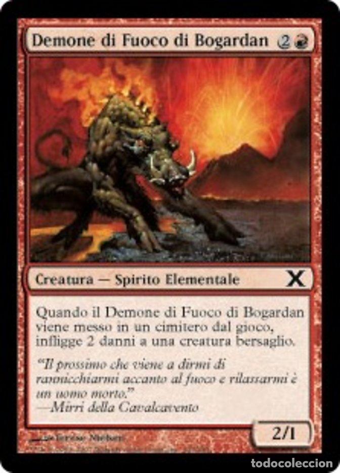 Trading Cards: Carta MTG-Demone di Fuoco di Bogardan-Decima Edizione-N.193-ITA-Poor-Common - Magic the Gathering