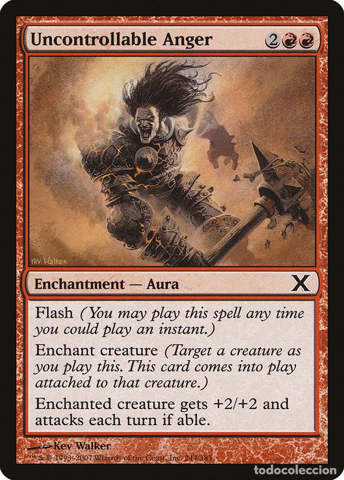 Trading Cards: Carta MTG-Uncontrollable Anger-Decima Edizione-N.244-EN-EX-Common - Magic the Gathering
