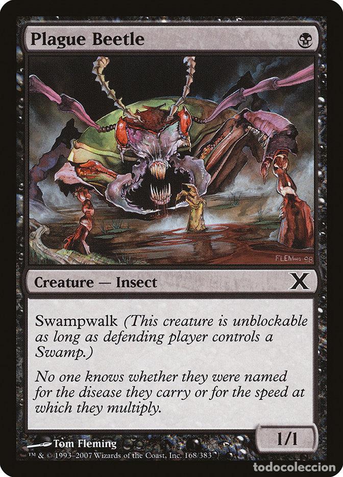 Trading Cards: Carta MTG-Plague Beetle-Decima Edizione-N.168-EN-EX-Common - Magic the Gathering