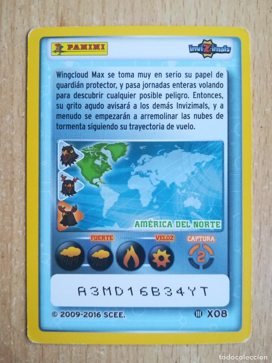 Trading cards: Invizimals 2009-2016 N&ordm; X08. Wingcloud. Edici&oacute;n limitada - Panini. - Foto 2