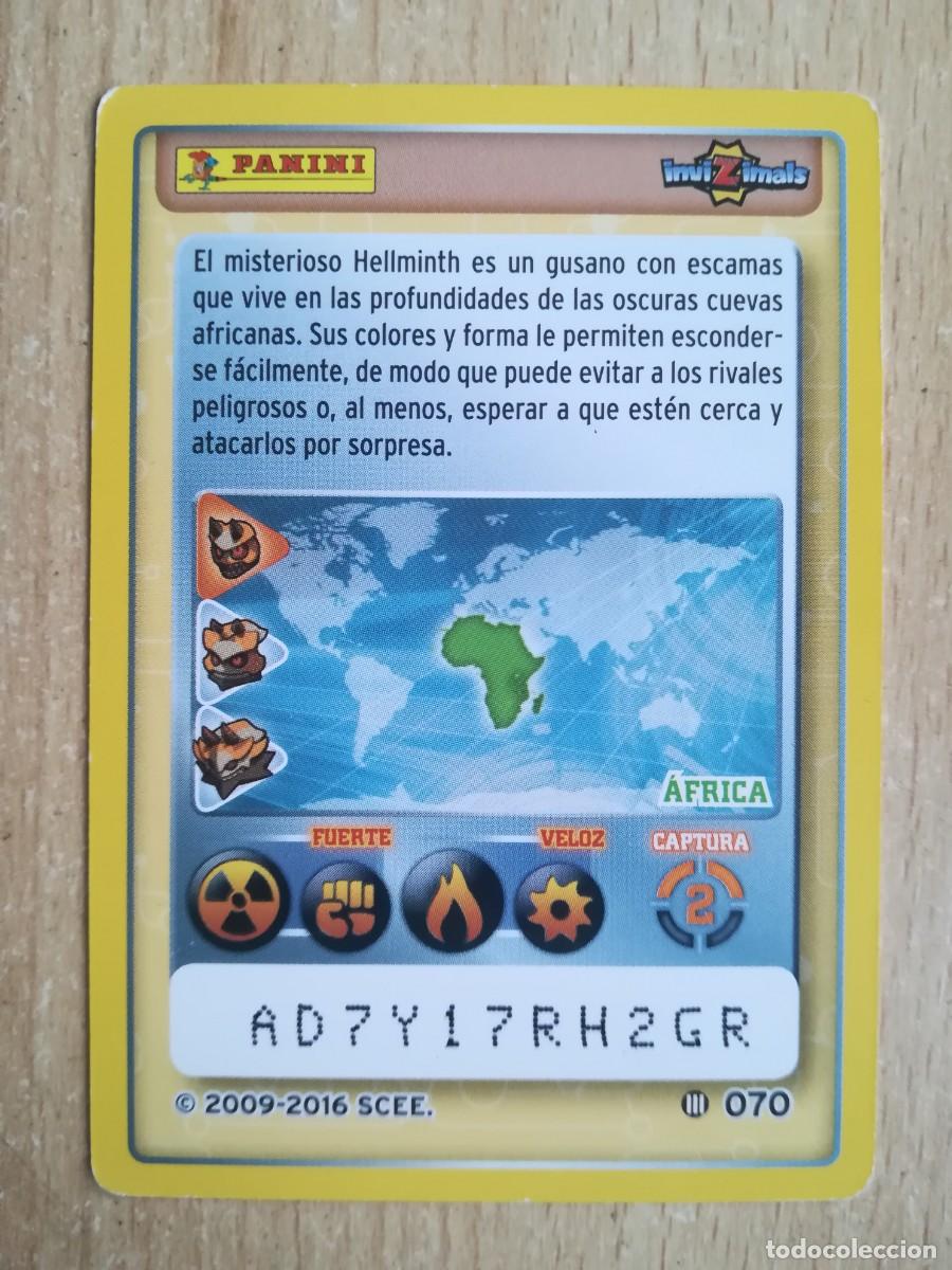 Trading cards: Invizimals 2009-2016 N&ordm; 70 - 070. Hellminth - Panini. - Foto 2