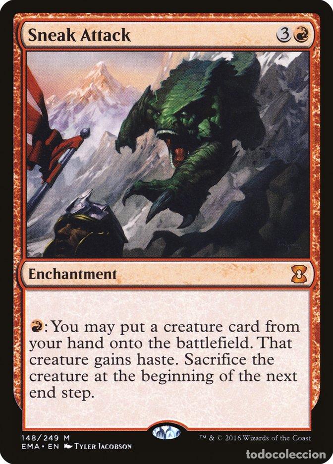 Trading Cards: Carta MTG-Sneak Attack-Eternal Masters-N.148-EN-EX-Mitica - Magic the Gathering