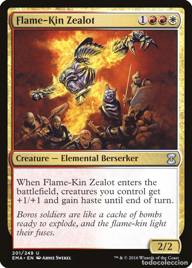 Trading Cards: Carta MTG-Flame-Kin Zealot-Eternal Masters-N.201-EN-NM-Uncommon - Magic the Gathering