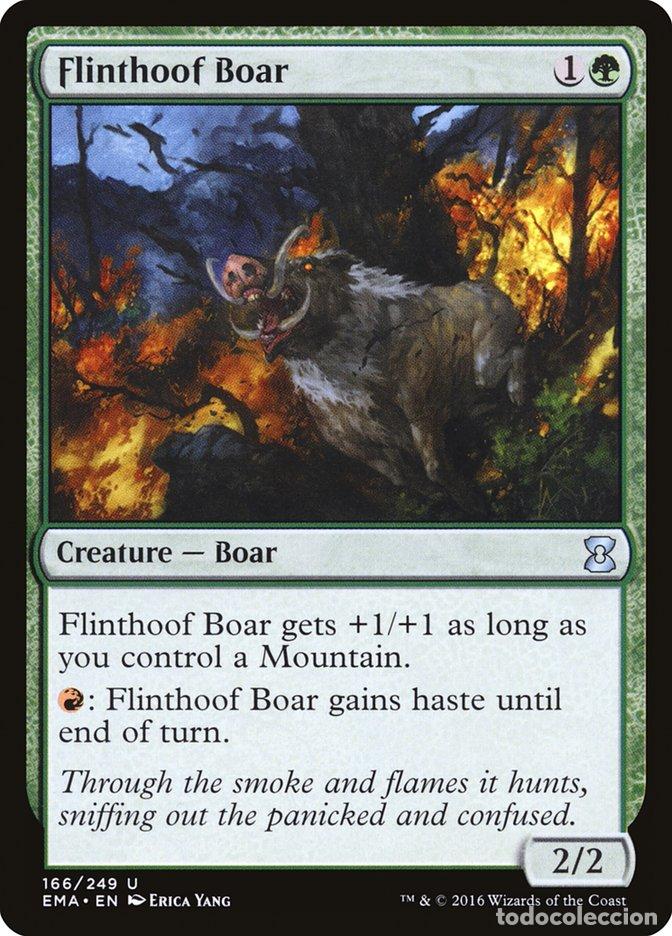Trading Cards: Carta MTG-Flinthoof Boar-Eternal Masters-N.166-EN-NM-Uncommon - Magic the Gathering