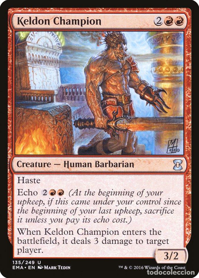 Trading Cards: Carta MTG-Keldon Champion-Eternal Masters-N.135-EN-NM-Uncommon - Magic the Gathering