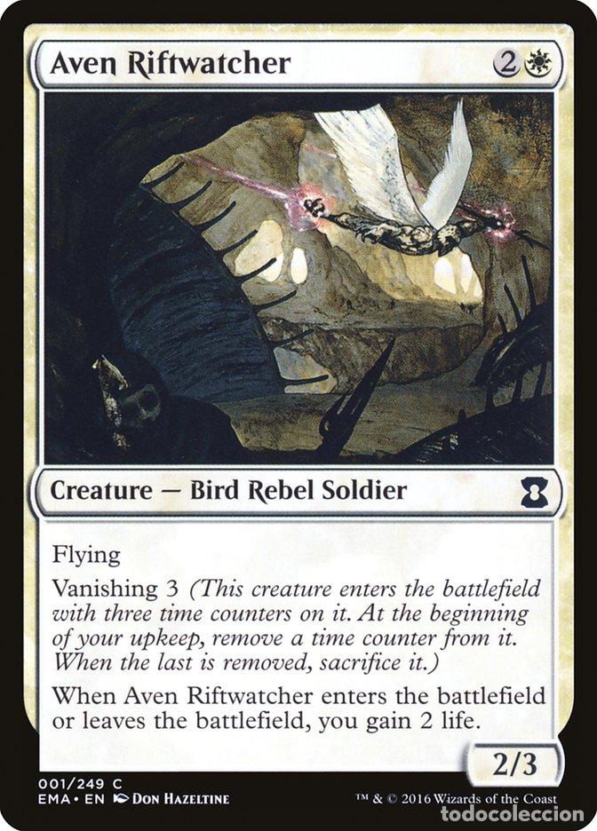 Trading Cards: Carta MTG-Aven Riftwatcher-Eternal Masters-N.001-EN-NM-Common - Magic the Gathering