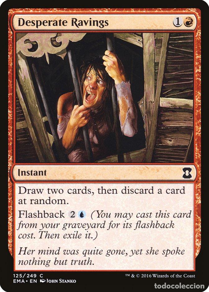 Trading Cards: Carta MTG-Desperate Ravings-Eternal Masters-N.125-EN-NM-Common - Magic the Gathering