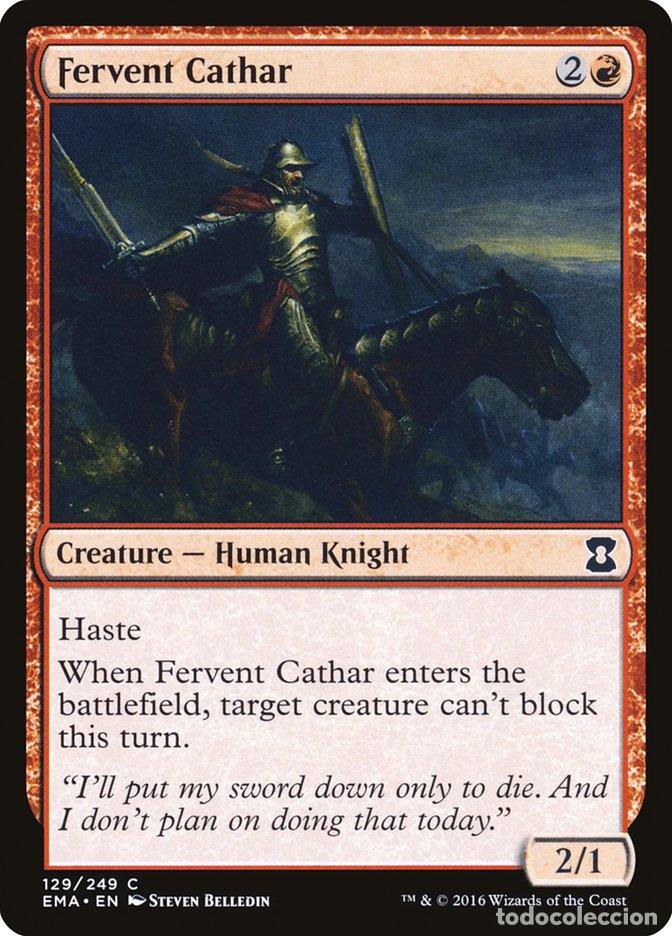 Trading Cards: Carta MTG-Fervent Cathar-Eternal Masters-N.129-EN-NM-Common - Magic the Gathering