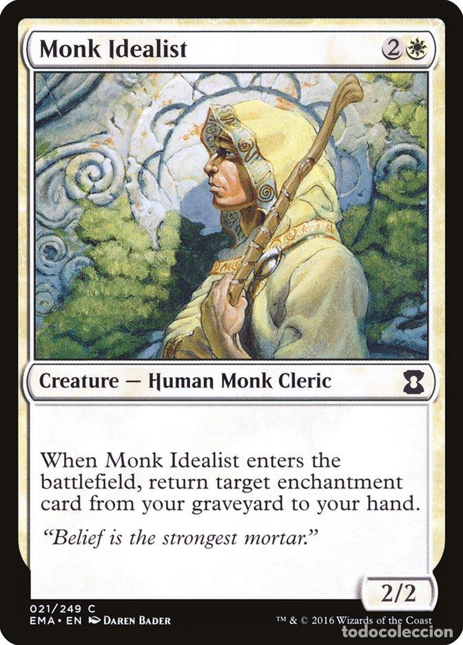 Trading Cards: Carta MTG-Monk Idealist-Eternal Masters-N.021-EN-NM-Common - Magic the Gathering