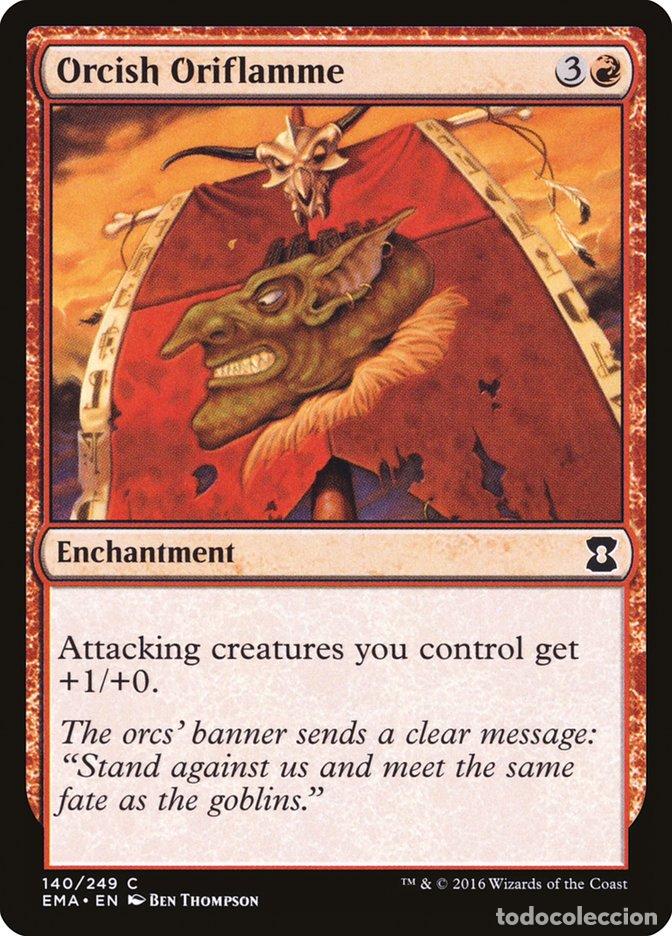 Trading Cards: Carta MTG-Orcish Oriflamme-Eternal Masters-N.140-EN-NM-Common - Magic the Gathering