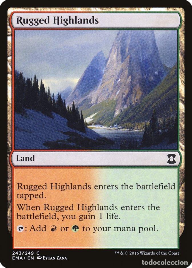Trading Cards: Carta MTG-Rugged Highlands-Eternal Masters-N.243-EN-NM-Common - Magic the Gathering