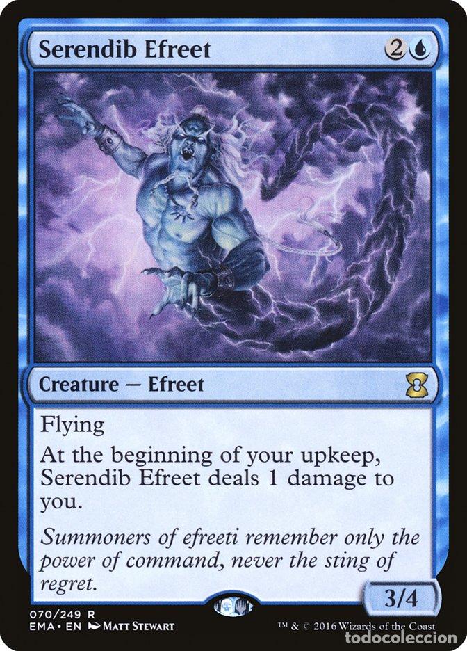 Trading Cards: Carta MTG-Serendib Efreet-Eternal Masters-N.070-EN-NM-Rare - Magic the Gathering