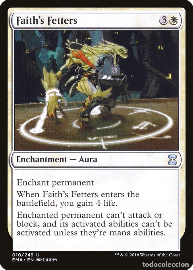 Trading Cards: Carta MTG-Faith's Fetters-Eternal Masters-N.010-EN-NM-Uncommon - Magic the Gathering