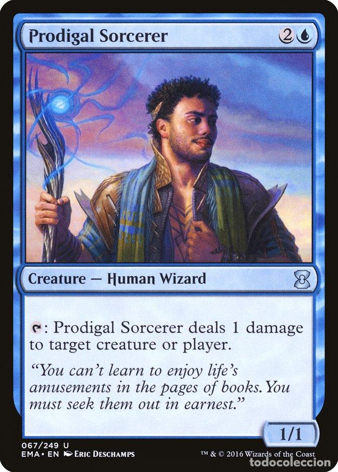 Trading Cards: Carta MTG-Prodigal Sorcerer-Eternal Masters-N.067-EN-NM-Uncommon - Magic the Gathering