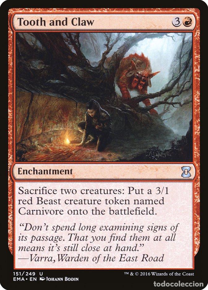 Trading Cards: Carta MTG-Tooth and Claw-Eternal Masters-N.151-EN-NM-Uncommon - Magic the Gathering