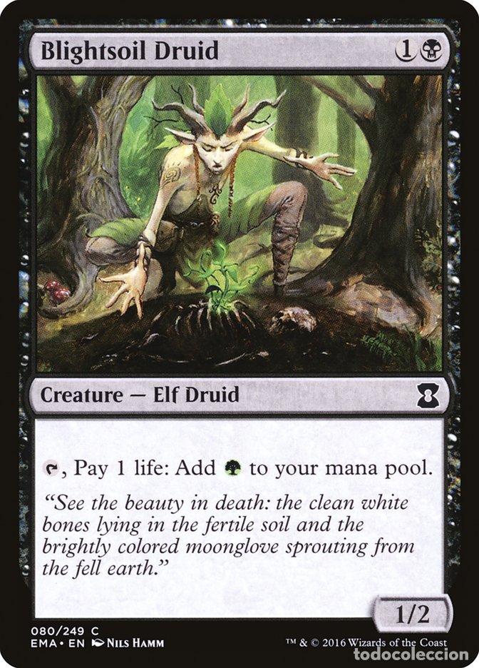 Trading Cards: Carta MTG-Blightsoil Druid-Eternal Masters-N.080-EN-NM-Common - Magic the Gathering