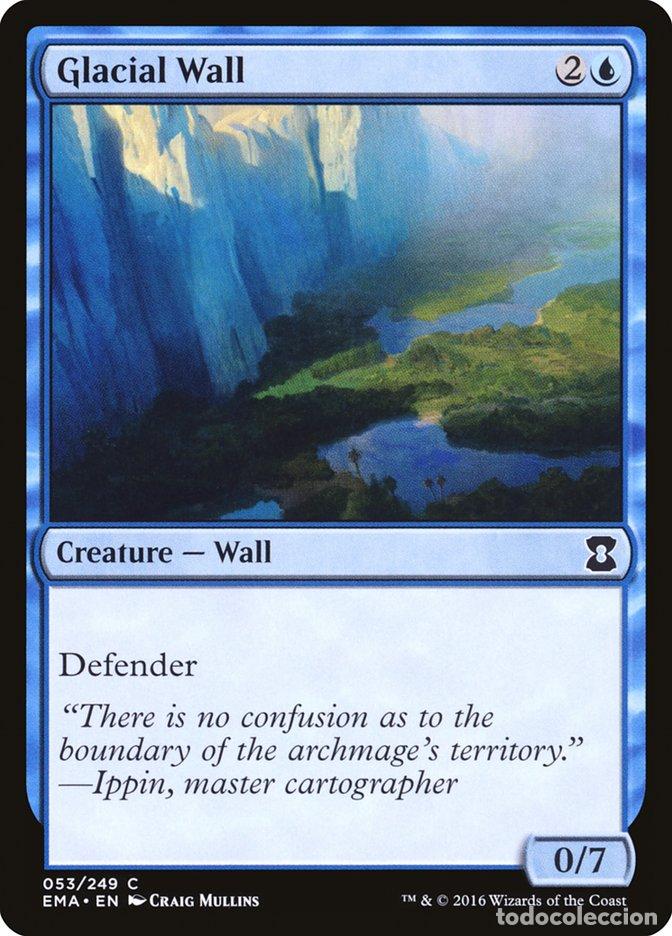 Trading Cards: Carta MTG-Glacial Wall-Eternal Masters-N.053-EN-NM-Common - Magic the Gathering