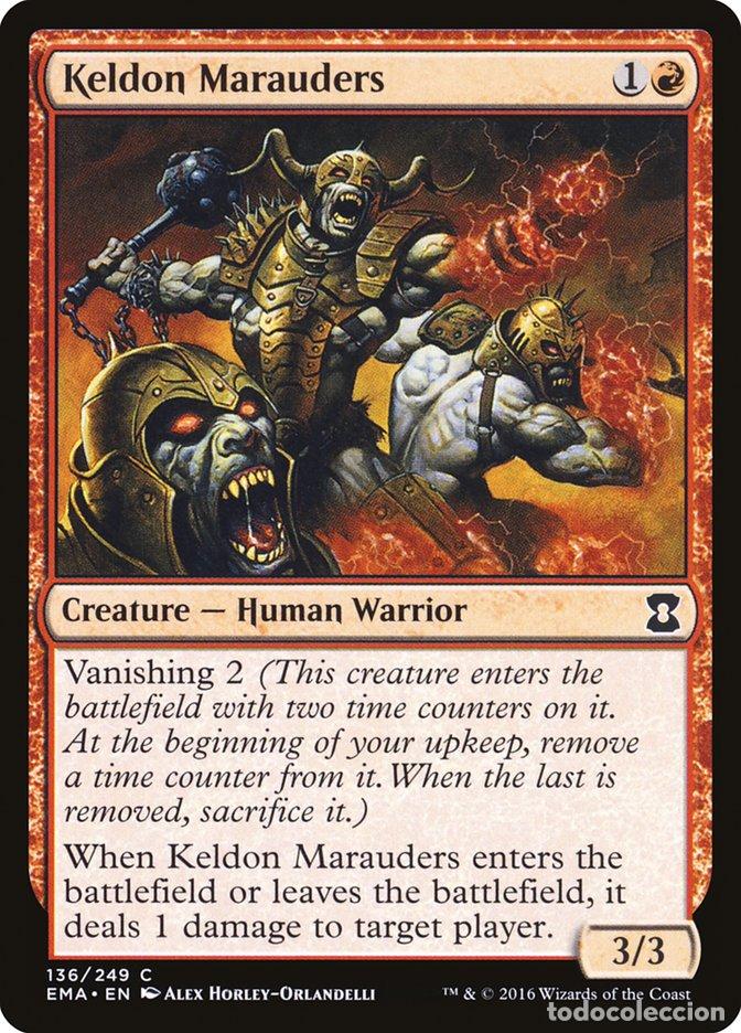 Trading Cards: Carta MTG-Keldon Marauders-Eternal Masters-N.136-EN-NM-Common - Magic the Gathering
