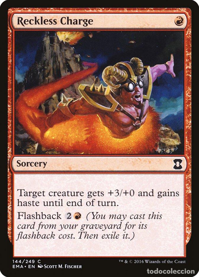 Trading Cards: Carta MTG-Reckless Charge-Eternal Masters-N.144-EN-NM-Common - Magic the Gathering