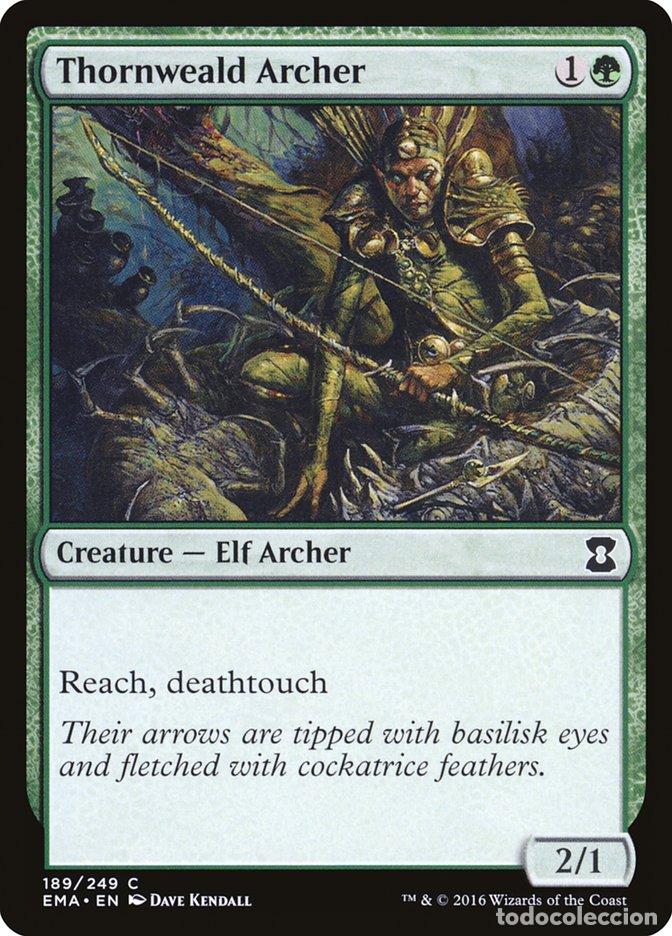 Trading Cards: Carta MTG-Thornweald Archer-Eternal Masters-N.189-EN-NM-Common - Magic the Gathering