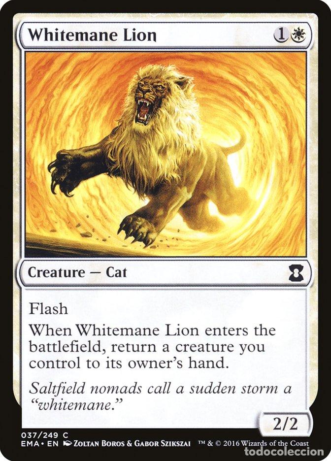 Trading Cards: Carta MTG-Whitemane Lion-Eternal Masters-N.037-EN-NM-Common - Magic the Gathering