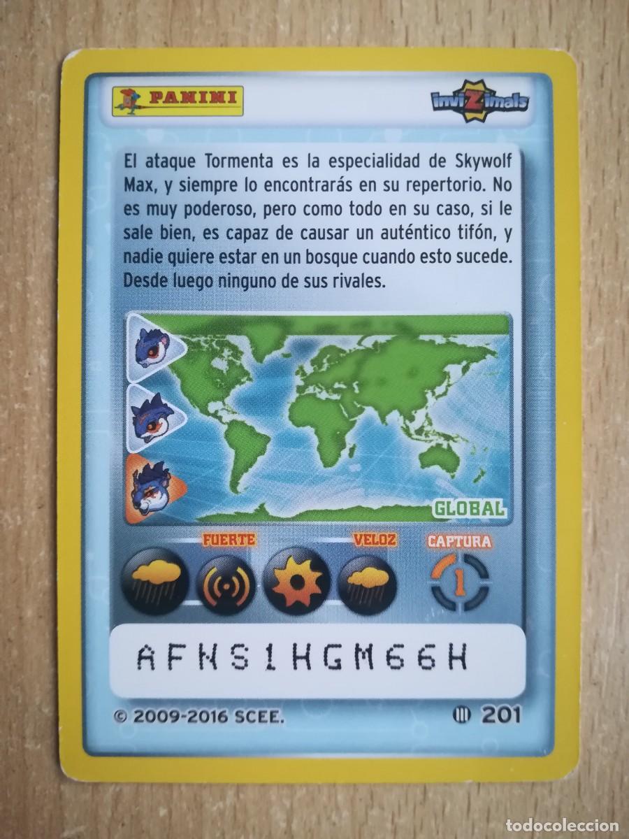 Trading cards: Invizimals 2009-2016 N&ordm; 201. Skywolf - Panini. - Foto 2