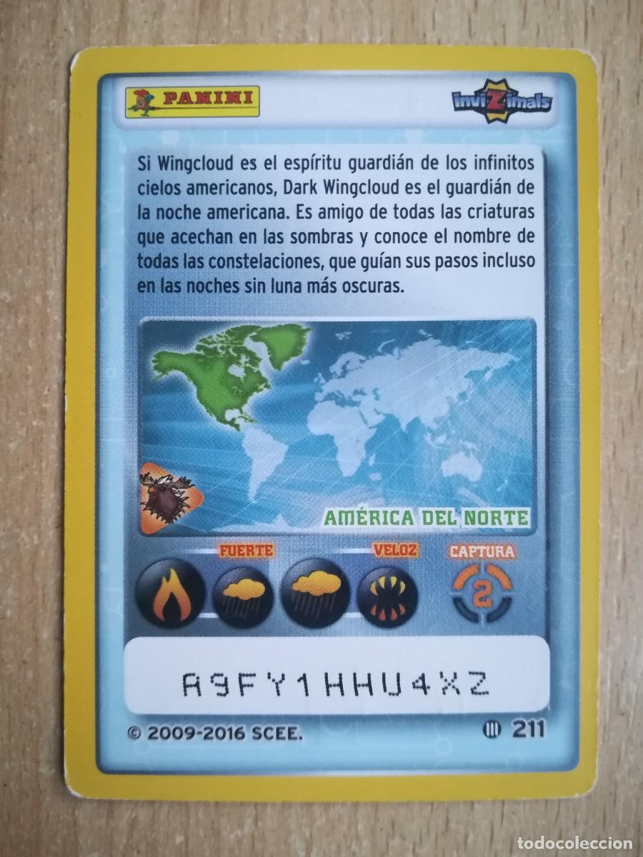 Trading cards: Invizimals 2009-2016 N&ordm; 211. Dark Wingcloud. Oro - Panini. - Foto 2