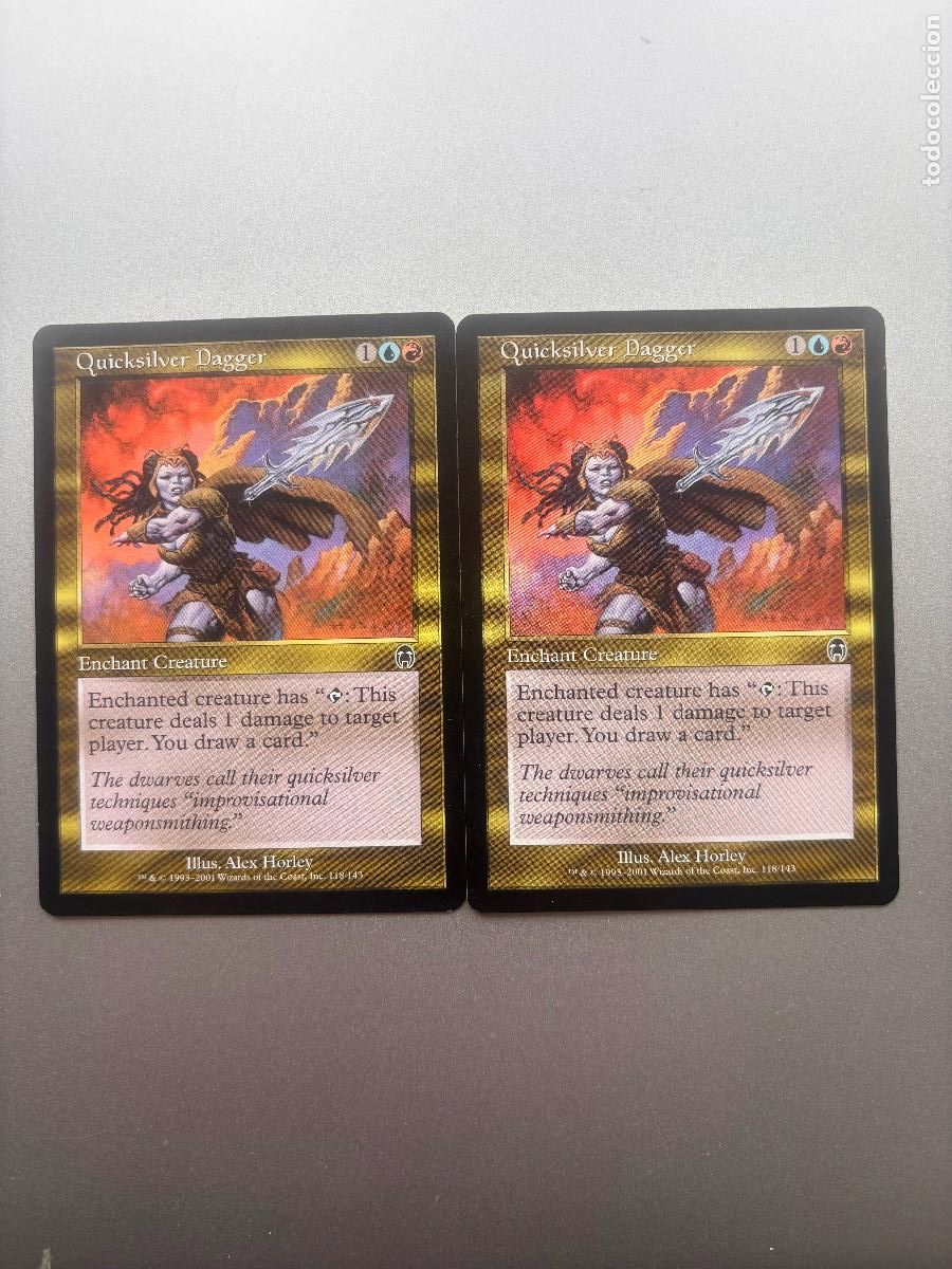 Trading cards: MAGIC THE GATHERING - QUICKSILVER DAGGER x 2 ( APOCALYPSE ) - Foto 1