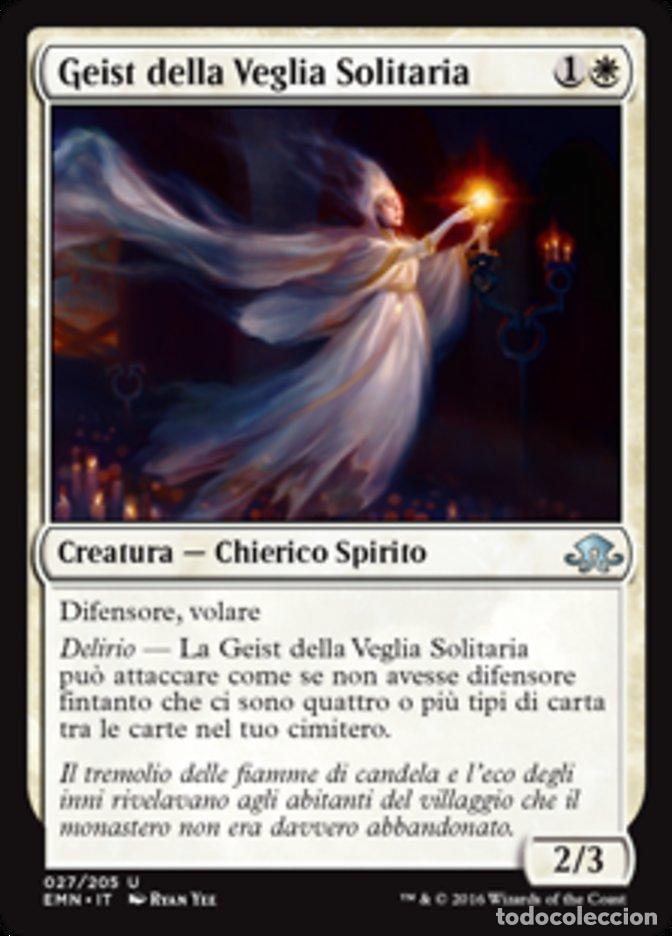 Trading Cards: Carta MTG-Geist della Veglia Solitaria-Luna Spettrale-N.027-ITA-NM-Uncommon - Magic the Gathering