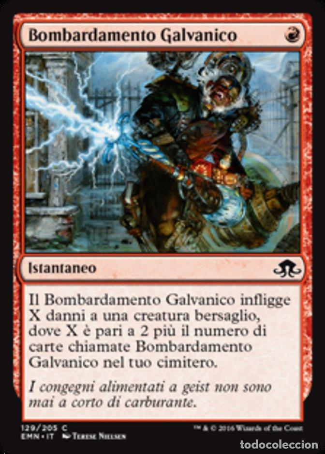 Trading Cards: Carta MTG-Bombardamento Galvanico-Luna Spettrale-N.129-ITA-NM-Common - Magic the Gathering