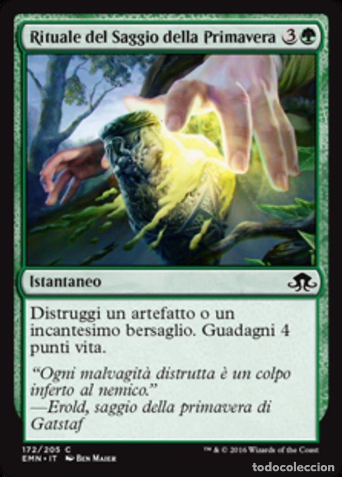Trading Cards: Carta MTG-Rituale del Saggio della Primavera-Luna Spettrale-N.172-ITA-NM-Common Foil - Magic the Gat