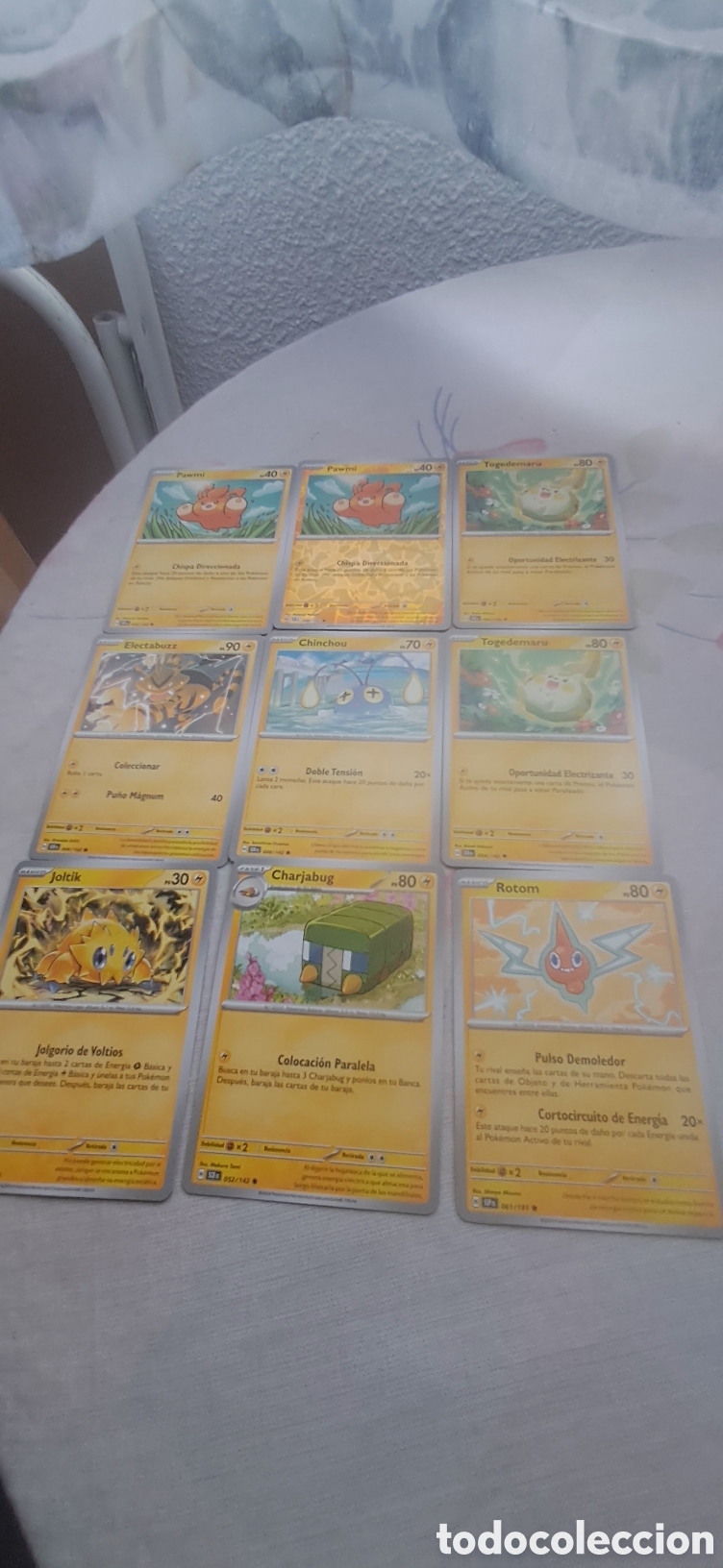 Trading cards: LOTE 34 POKEMON ELECTRICO - Foto 2