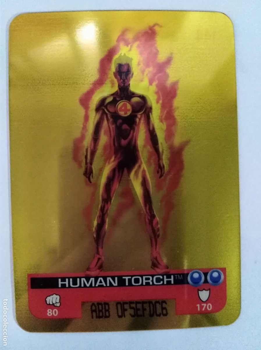 Trading cards: Marvel lamincards 144.Human Torch - Foto 1