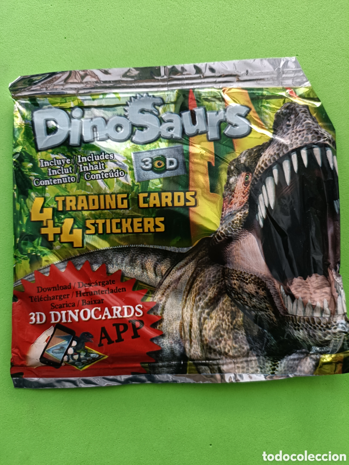 Trading cards: Sobre sin abrir. Dinosaurs 3D. Dinocards - Foto 1
