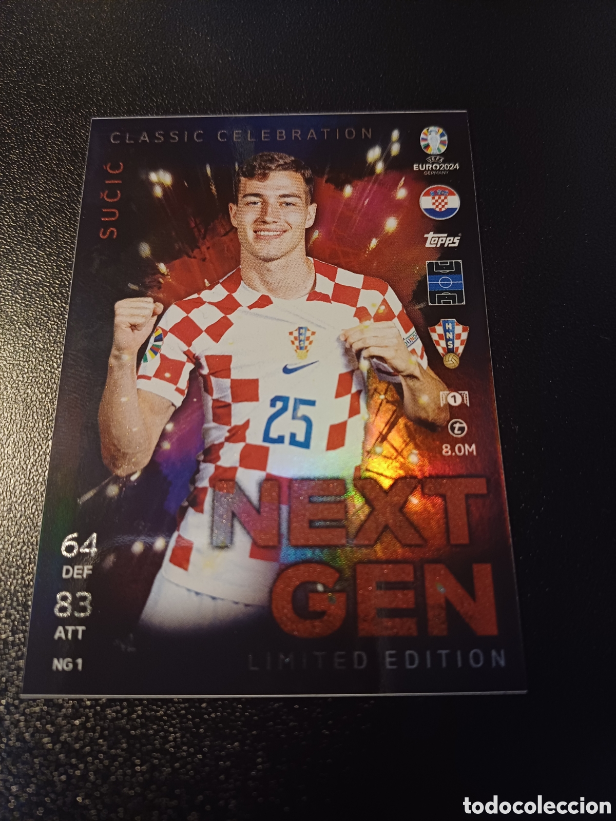 Cartes &agrave; &Eacute;changer: #NG1 SUCIC CROATIA NEXT GEN TOPPS MATCH ATTAX EURO 2024