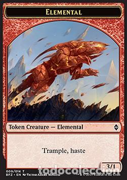 Trading Cards: Carta MTG-Elemental Token Red 3/1-Battaglia per Zendikar-T009-ITA-EX-Token - Magic the Gathering