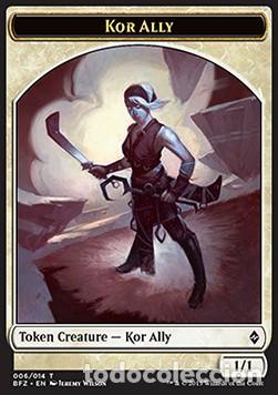 Trading Cards: Carta MTG-Kor Ally Token (White 1/1)-Battaglia per Zendikar-T006-ITA-EX-Token - Magic the Gathering