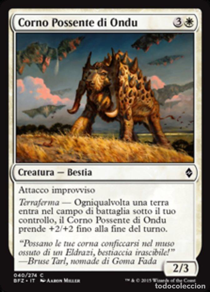 Trading Cards: Carta MTG-Corno Possente di Ondu-Battaglia per Zendikar-N.040-ITA-EX-Common - Magic the Gathering