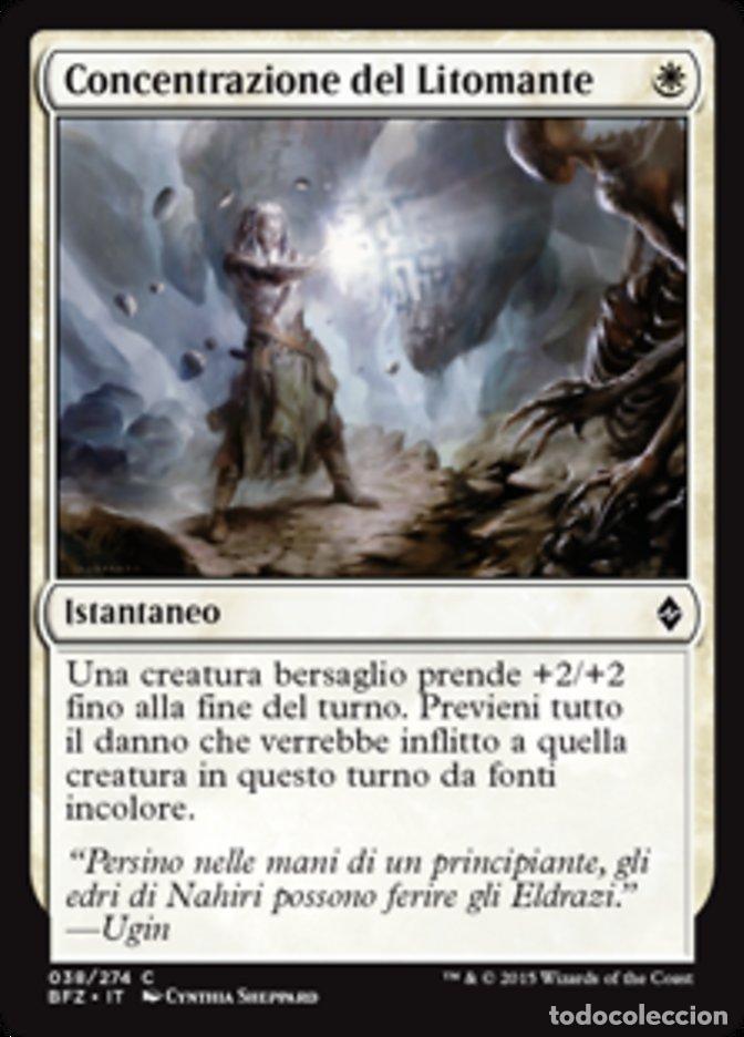 Trading Cards: Carta MTG-Concentrazione del Litomante-Battaglia per Zendikar-N.038-ITA-EX-Com - Magic the Gathering