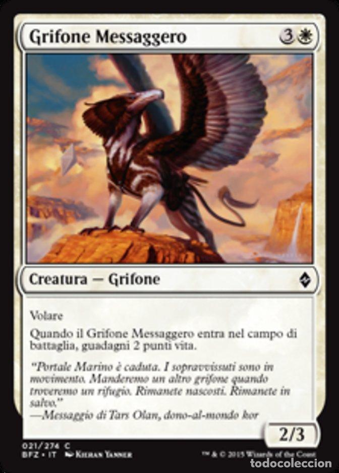 Trading Cards: Carta MTG-Grifone Messaggero-Battaglia per Zendikar-N.021-ITA-EX-Common - Magic the Gathering