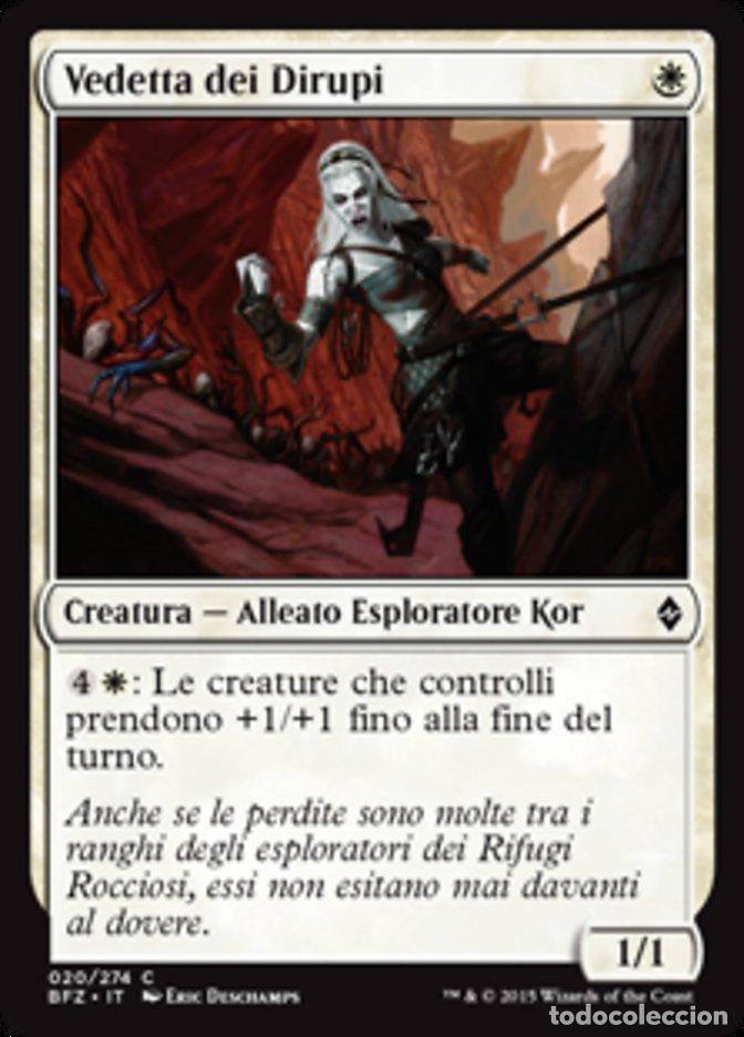 Trading Cards: Carta MTG-Vedetta dei Dirupi-Battaglia per Zendikar-N.020-ITA-EX-Common - Magic the Gathering