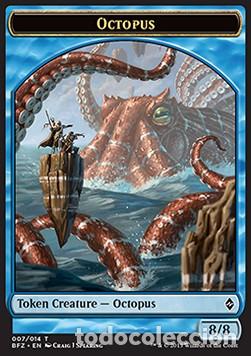 Trading Cards: Carta MTG-Octopus Token (Blue 8/8)-Battaglia per Zendikar-T007-ITA-EX-Token - Magic the Gathering